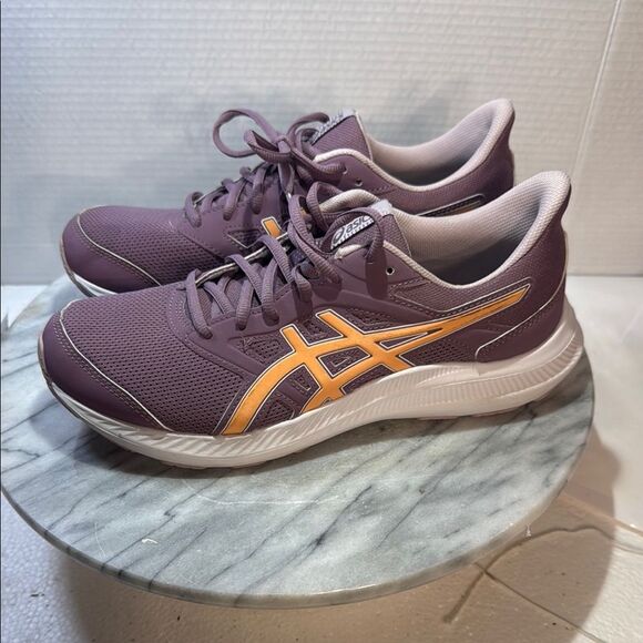 Asics Women's Sneakers in Purple and Orange pre-owned size: 9 - Picture 2 of 7